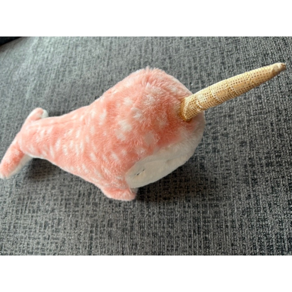 Mary Meyer Narwhal Coral‎ White Sparkle Horn Toy Kids Childrens Stuffed Animal